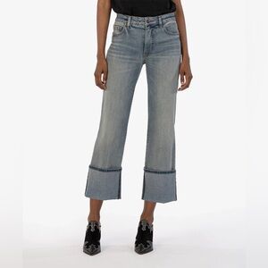NWT KUT FROM THE KLOTH CHARLOTTE HIGH RISE FAB AB CULOTTE JEANS, 12